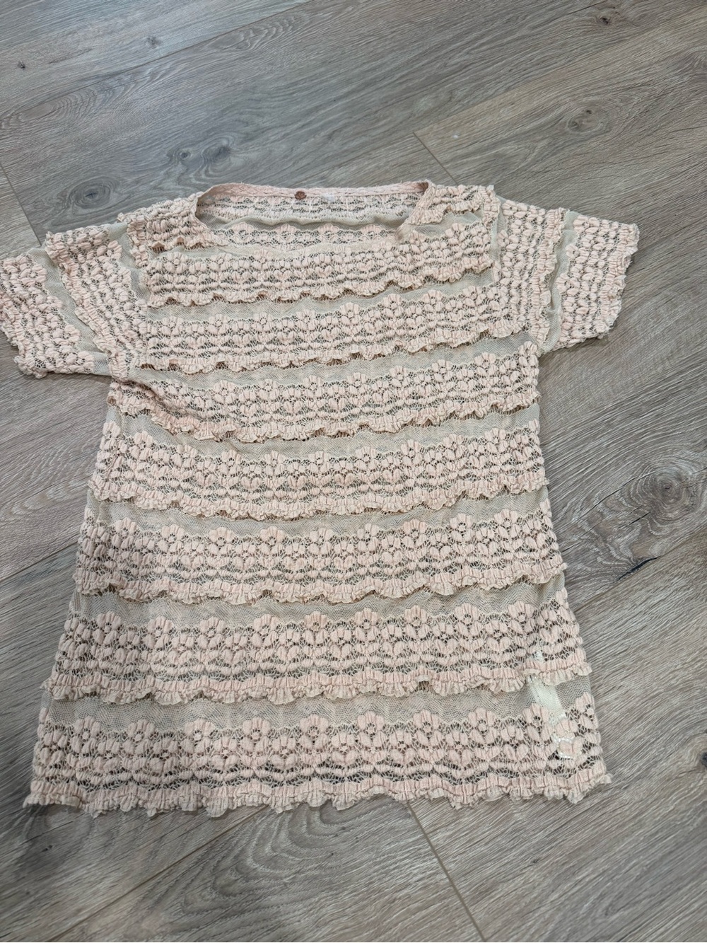 Free People Girls' Cream Crochet Lace Top